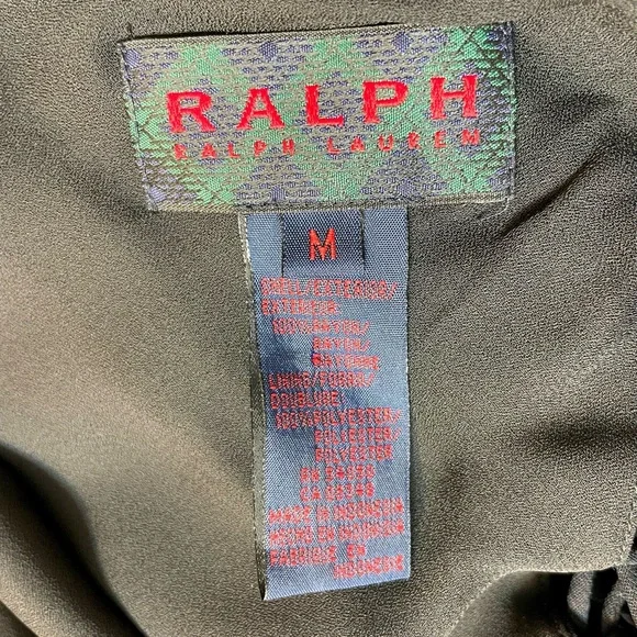 Ralph Lauren Black Sheer Halter Midi Formal Cocktail Dress - Medium - Picture 4 of 13